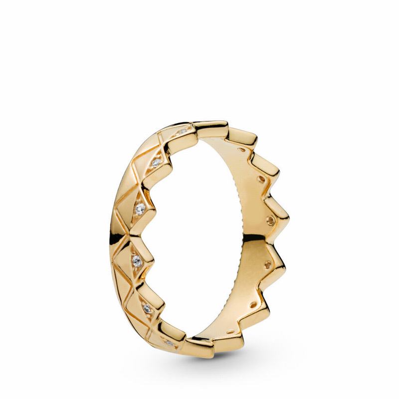 Pandora Shine™ Exotic Crown Stackable Ring Sale NZ, 18ct Gold Plated (180527-DNO)